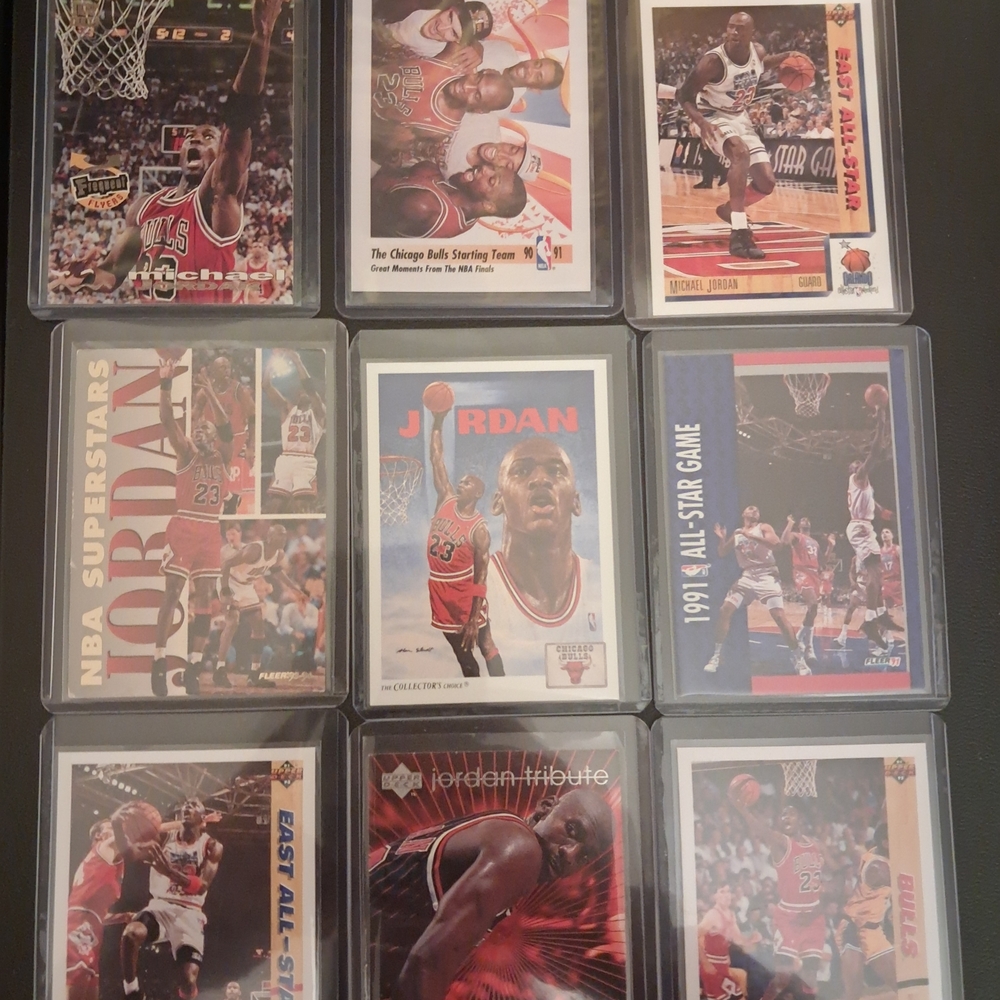 NBA Superstars Trading Cards Set - Red and Black